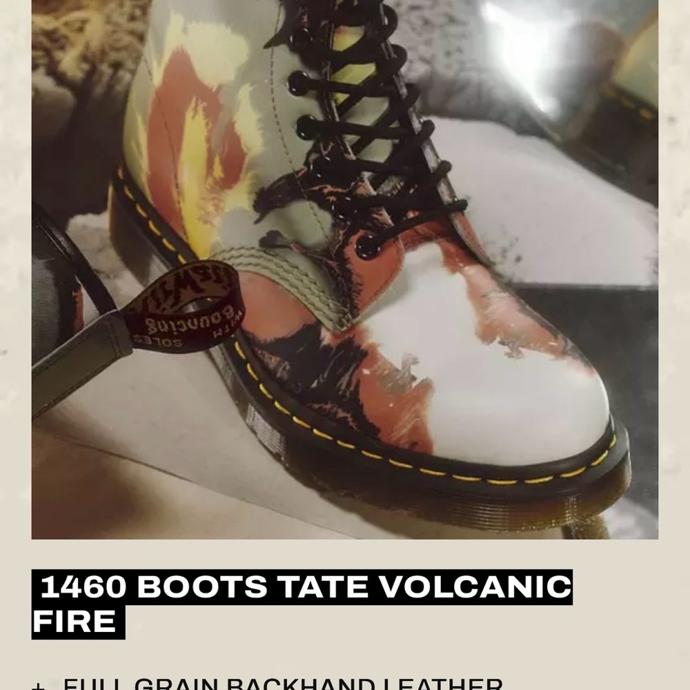 Rare Limited Edition Dr.Marten 1460 Tate Volcanic Flare - Picture 2 of 3
